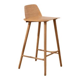 北欧创意设计师简约实木高脚吧凳奶茶店网红咖啡厅现代简约吧台椅