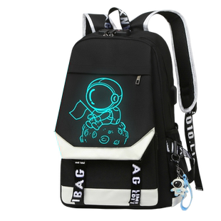 NASA太空人动漫联名书包男休闲简约潮流小学生初中生高中双肩背包