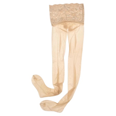 绫感0.1d超薄丝滑蕾丝腰口连裤袜无缝裆带脚型黑丝西西里百搭显瘦