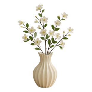 轻奢高级感复古大口径花瓶小众设计风个性艺术花器陶瓷工艺品摆件