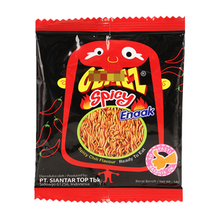 Gemez印尼进口enaak小鸡干脆面整箱零食小吃火辣干吃方便面旗舰店
