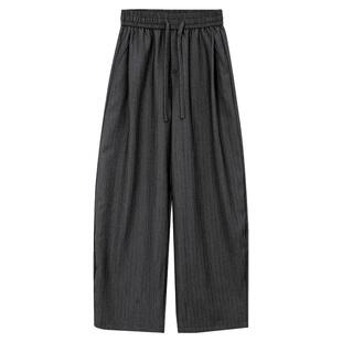 FEICUI翡翠【清凉透气】26夏季简约复古老钱风宽松直筒男式休闲裤