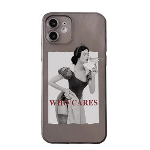 原创[Who cares]小众高级感手机壳透黑软壳苹果16promax适用iphone14全包软壳小米15华为nova14mate60p70个性