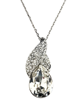 进口满钻水滴水晶轻奢锁骨链女
