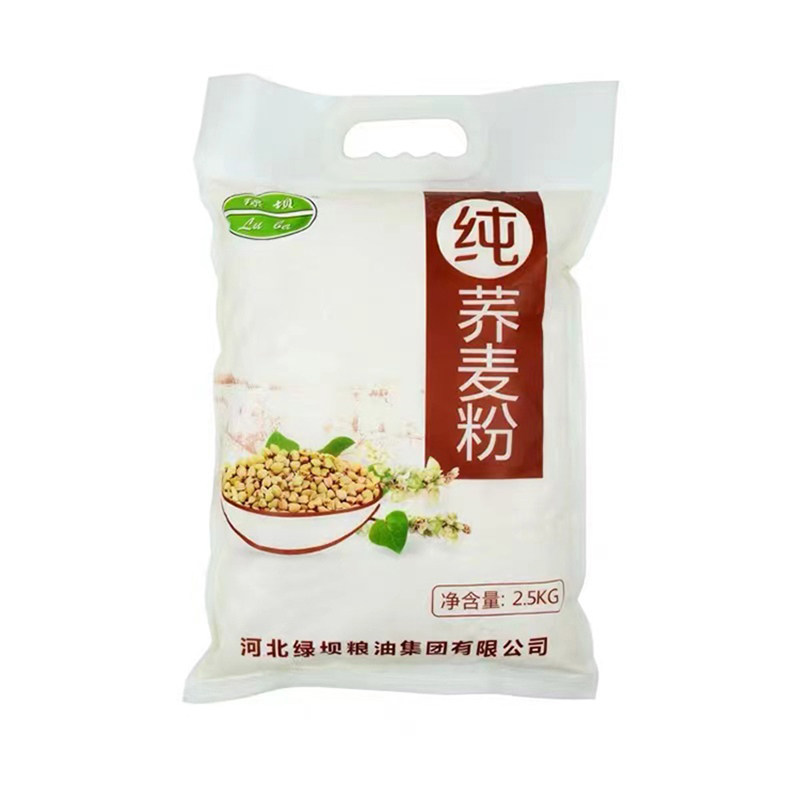绿坝纯荞麦面粉低脂5斤全麦农家
