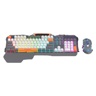 蝰蛇KM160 机械手感键盘鼠标套装有线电竞游戏笔记本金属键鼠办公