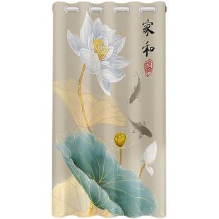 空调防风帘免打孔门帘厨房卧室卫生间布帘房间分离神器隔断帘子