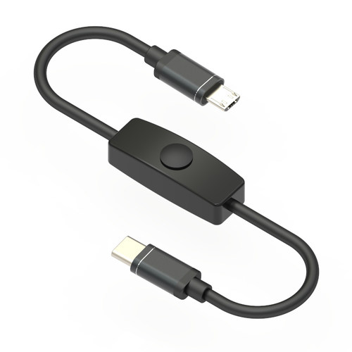 USBType-C转MicroUSBMiniUSB5Pin安卓手机相机台灯记录仪等数码设备带开关控制线5V1A2A2.4A超短充电线数据线