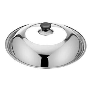 不锈钢锅盖家用炒菜锅炒锅全钢锅盖通用可立透明锅盖玻璃盖3234cm