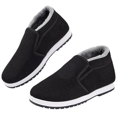 南极团冬季老北京布鞋高帮棉鞋男保暖鞋加绒加厚防滑劳保鞋爸爸鞋