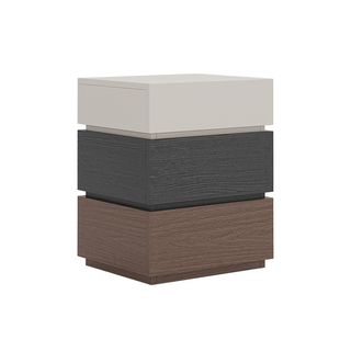 中古风带锁床头柜家用卧室轻奢高级感床边柜创意设计感小众收纳柜