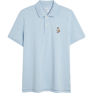Brooks Brothers/布克兄弟男士24春夏新款Supima棉创意短袖Polo衫