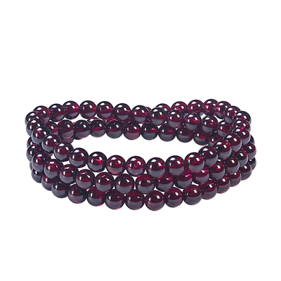 收藏级全净体紫牙乌石榴石石手链