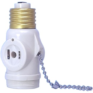 灯口变插座e27螺口灯头拉线绳开关一体转换器多功能罗口螺旋灯座