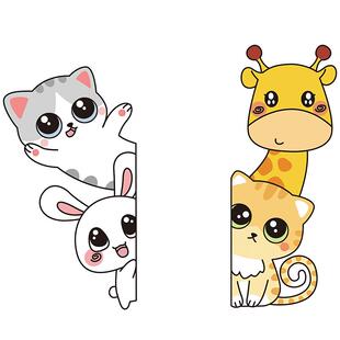 卡通门贴自粘墙贴卧室墙壁纸门上贴画儿童房间装饰大图案衣柜翻新