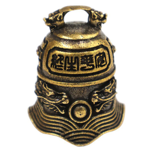 铜铃铛挂件纯铜东皇钟老式圆铜铃饕餮铃铛复古龙钟心经铜钟三清铃