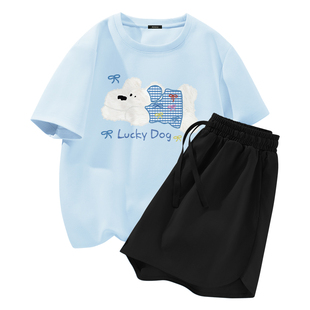 名创优品短裤短袖套装女2026新款夏季薄款女士速干衣休闲运动服D