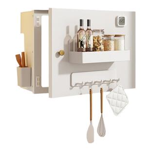 热水器遮挡罩开门磁吸厨房然气壁挂遮丑置物架燃气管道装饰洞洞板