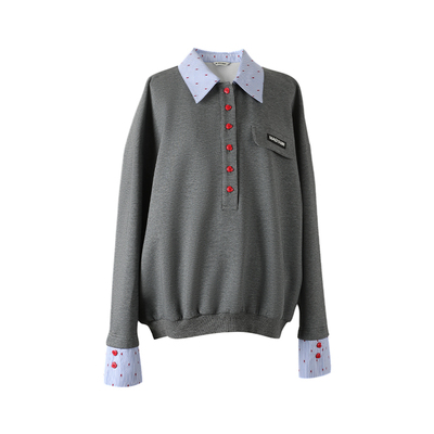 【莓子絮语】Magyann设计师原创2025秋复古通勤撞色拼接长袖T恤女