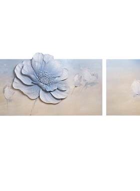 福雕高级感奶油风立体客厅装饰画