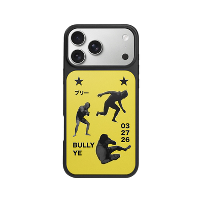 KANYE侃爷BULLY黄色海报摔跤原创适用于苹果17防摔15全包12pro雾感磨砂13高级感保护套13软壳16promax手机壳