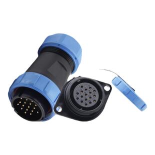 SP29两孔法兰母座2-26芯多芯数大电流信号航插工业设备插座连接器