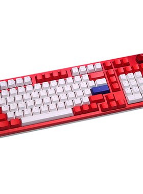 达尔优EK815Pro 机械键盘有线98键游戏办公多媒体旋钮全键无冲