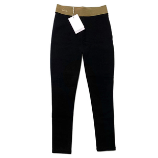 Deoiros5825加绒一线裆打底裤女大码高腰踩脚九分棉面加厚保暖裤