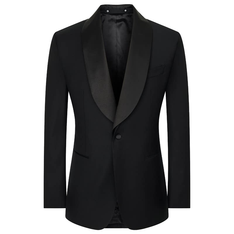 【塔士多礼服】报喜鸟男士100%羊毛结婚西服套装可拆卸领西装西裤
