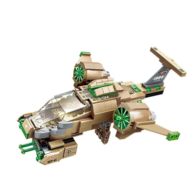 启蒙拼装积木风暴直升机男孩