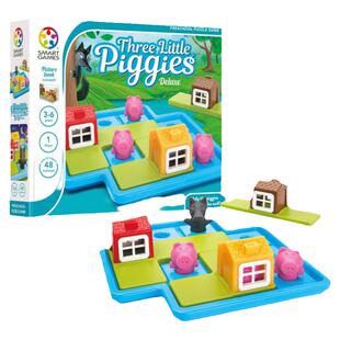 三只小猪大灰狼桌游逻辑思维训练专注力3岁益智玩具拼图推理闯关