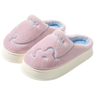 回力棉拖鞋女士冬季2025新款厚底防滑加绒加厚家居室内拖鞋秋冬天