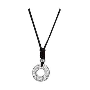 吴越老银铺足银999景云平安扣国潮手工编织黑绳民族风百搭520礼物