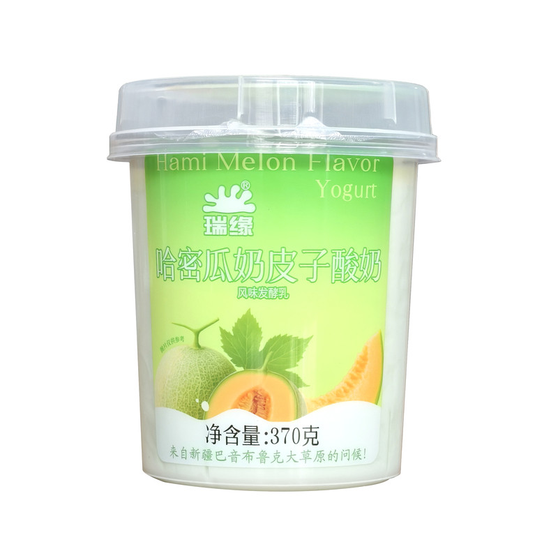 瑞缘哈密瓜奶草莓皮子酸奶新疆酸奶手工酸奶370g*4杯新疆特产