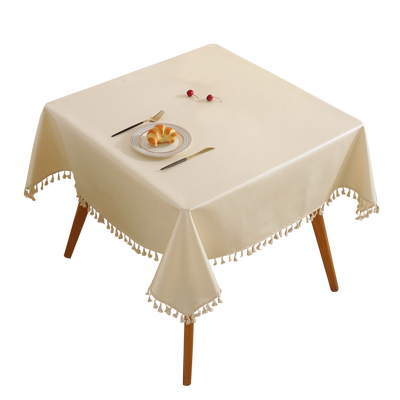 高级感柔软布艺防水防油方桌桌布