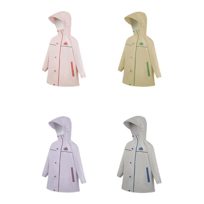 柠檬宝宝儿童雨衣女孩大童2025新款上学衣带书包位全身小学生雨披