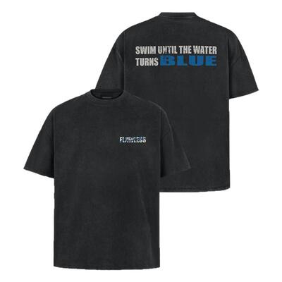 ANTIDOTE 美式重磅磨损字母印花短袖宽松水洗做旧t恤小领口半袖t