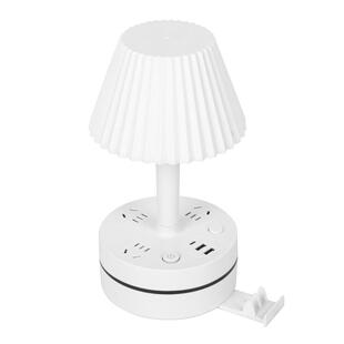 缇邦多功能台灯带插座家用卧室一体床头灯智能USB排插睡眠小夜灯