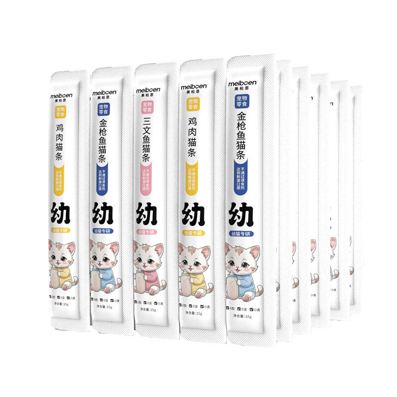 猫条幼猫专用猫咪零食100支整箱补水猫罐头奶糕湿粮营养增肥主食