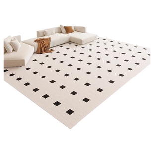 冠驰客厅地毯 简约卧室双层可机洗拆洗水洗地毯奶油风沙发茶几毯