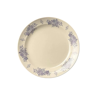 法式中古风餐盘高级苍蓝色陶瓷盘子家用菜盘西餐盘水果蛋糕甜品盘