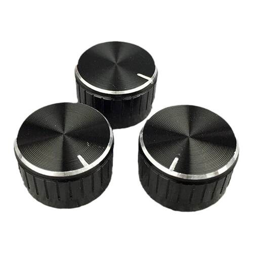 1号 黑色铝壳通用型音量开关旋钮 电位器旋钮帽 电位器帽 6mm轴芯