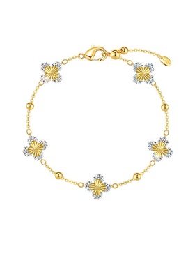 阿吉豆手链幸运四叶草手链送女友