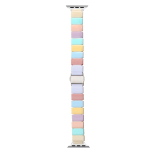 适用苹果手表s11表带夏天新品iwatchs10手表带树脂间硅胶applewatchs9腕带高级感se智能运动s7女款专用s6腕表