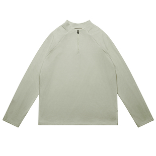 漫渡mandu户外运动风半拉链薄绒长袖T恤男女宽松休闲透气内搭卫衣