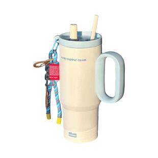 大容量车载咖啡杯男生潮酷吸管杯女生可爱高颜值办公室水杯保温杯