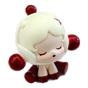 个性泡泡玛特POPBEAN新款坐姿萌粒sp创意透光机械键寻梦者键帽