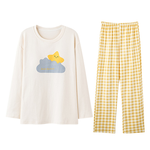 纯棉睡衣女款2026新款春秋季长袖甜美可爱卡通漂亮夏季家居服套装