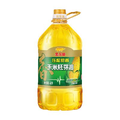 金龙鱼零反鲜榨甜香玉米胚芽油4L