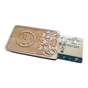 高档檀木卡套定制令牌腰牌雕刻文字图案锦衣卫跆拳道馆实木牌刻字